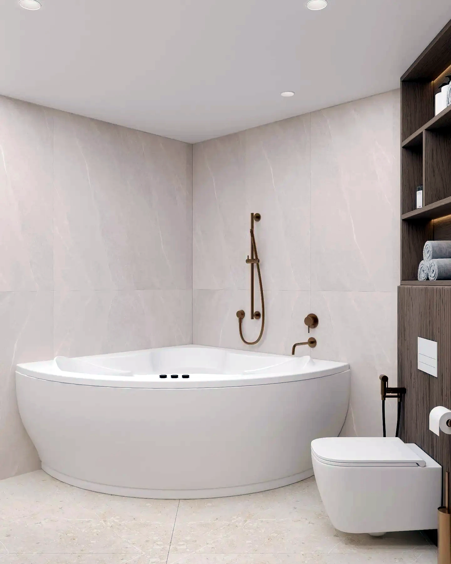 Spa-inspired premium bathroom interior